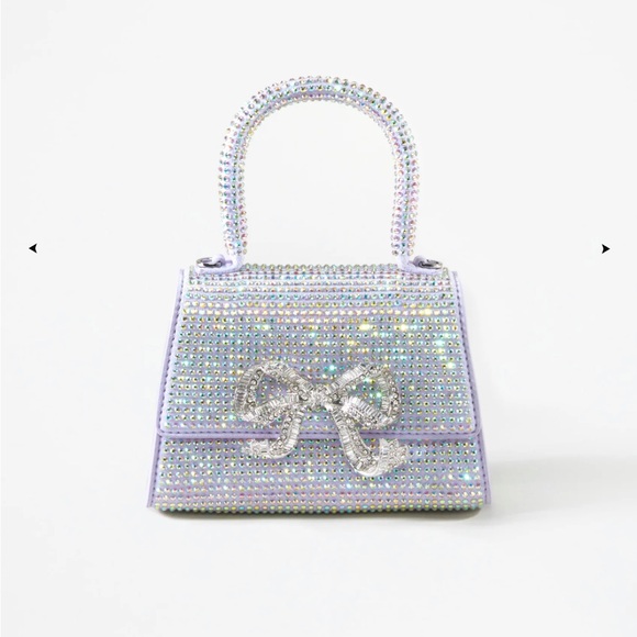 Purple Rhinestone Bow purse - Picture 2 of 5